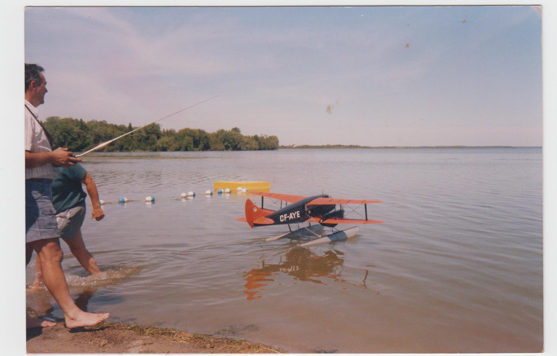 First flight off water. . .