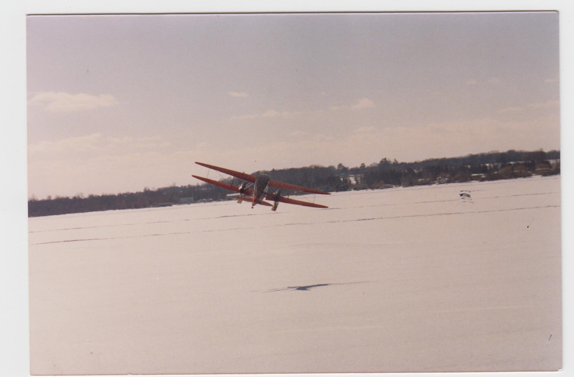 First take-of - Bill Boyes - the original pilot handling the photography, his wife watching.
Tear-jerking moment.