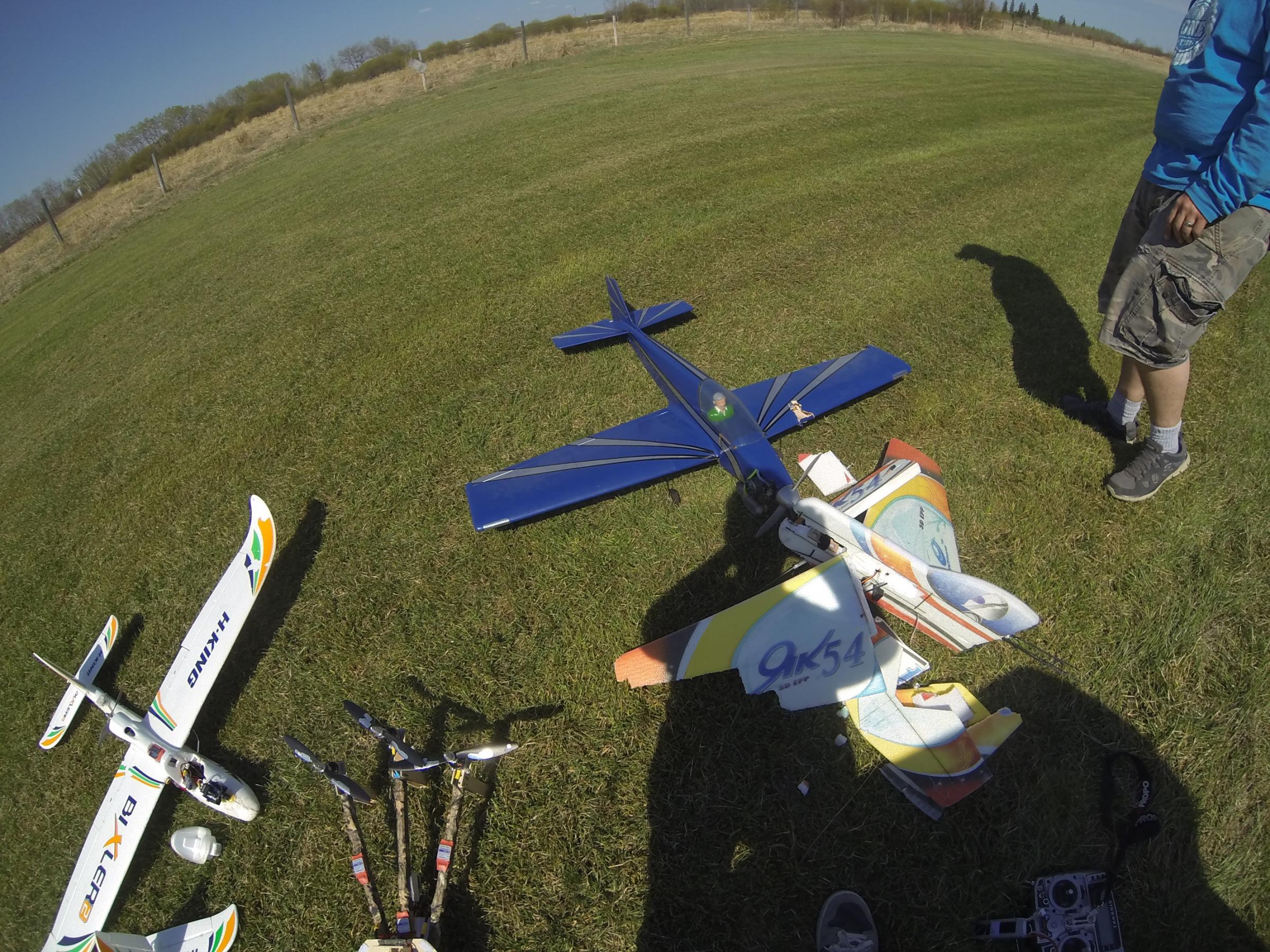 Electric Foamy vs Nitro Balsa....the battle continues.  Or maybe not.